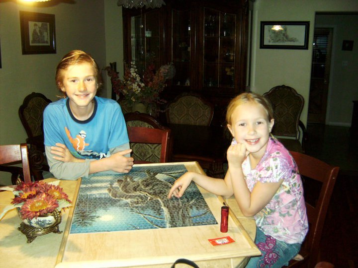 Rene Morris' album, Kids doing a puzzle