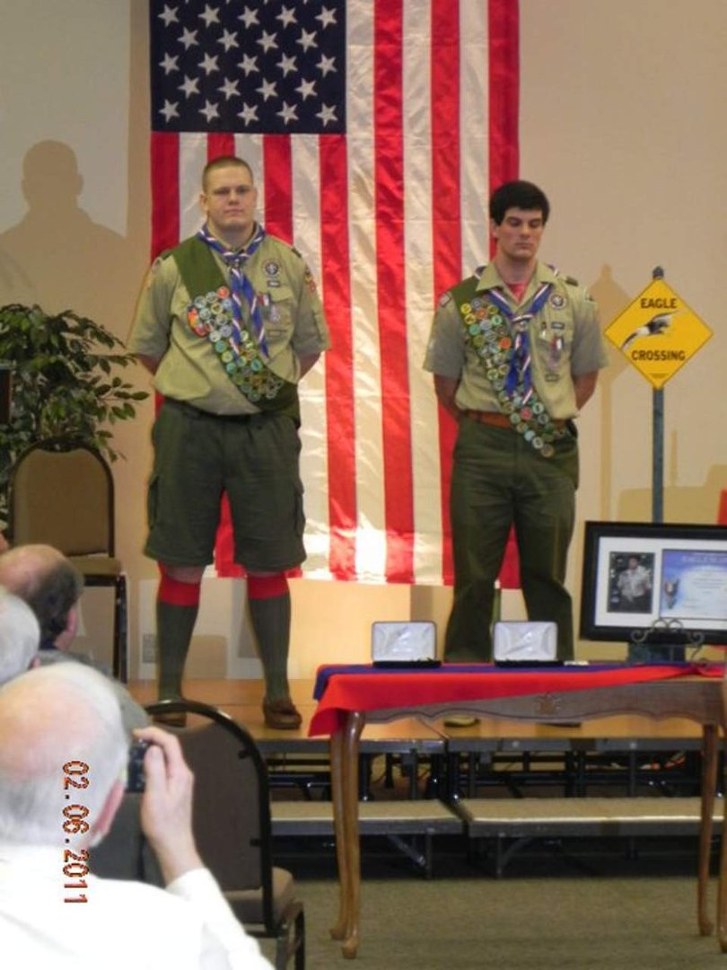 Sandra Lankford's album, Presentation of Eagle Scouts - George Harris & Ricky Rojas (Ge