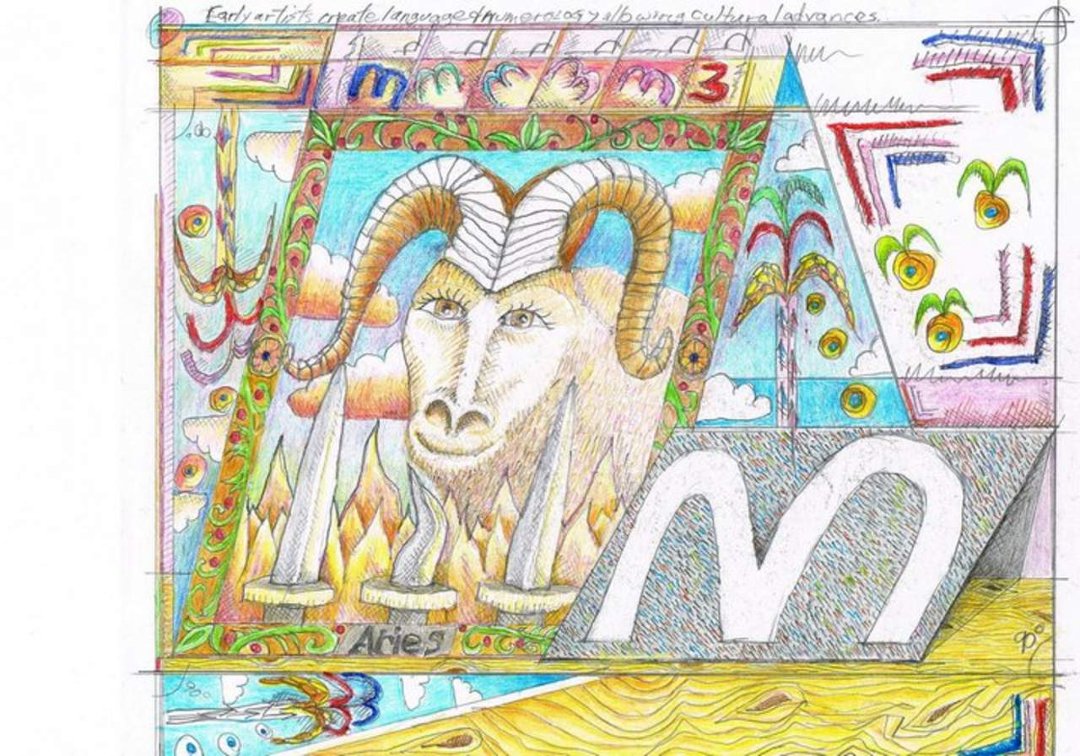 James Hawkins' album, details of recent drawings "30,000 years of art history"