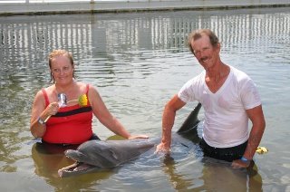 Jane McGill's album, playing with dolphins