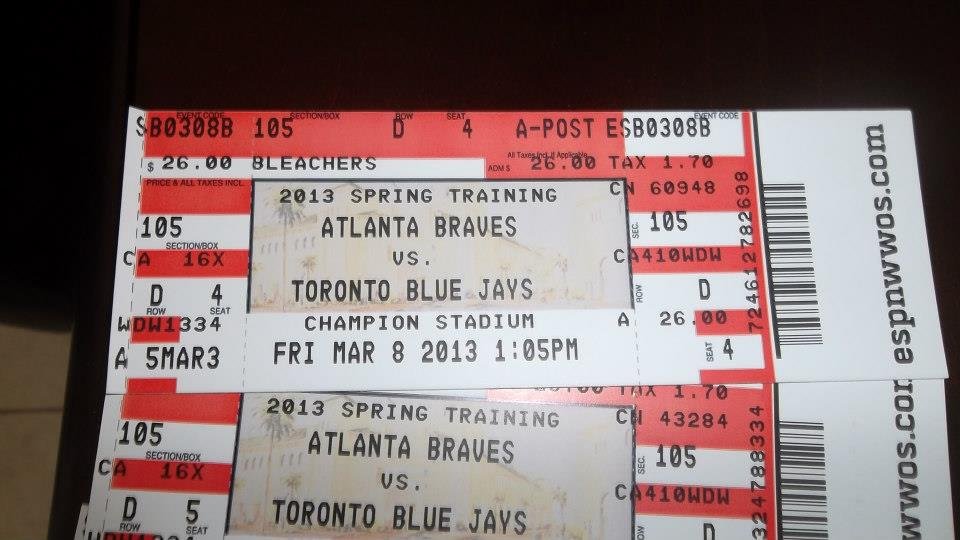 Brad Stevens' album, blue jays vs braves