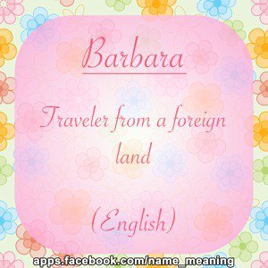 Barbara Johnson's album, Name Meaning Photos