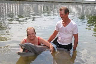 Jane McGill's album, playing with dolphins