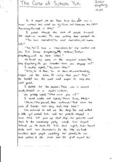 Brian Engelberg's album, Jordyn's Scary story for language arts