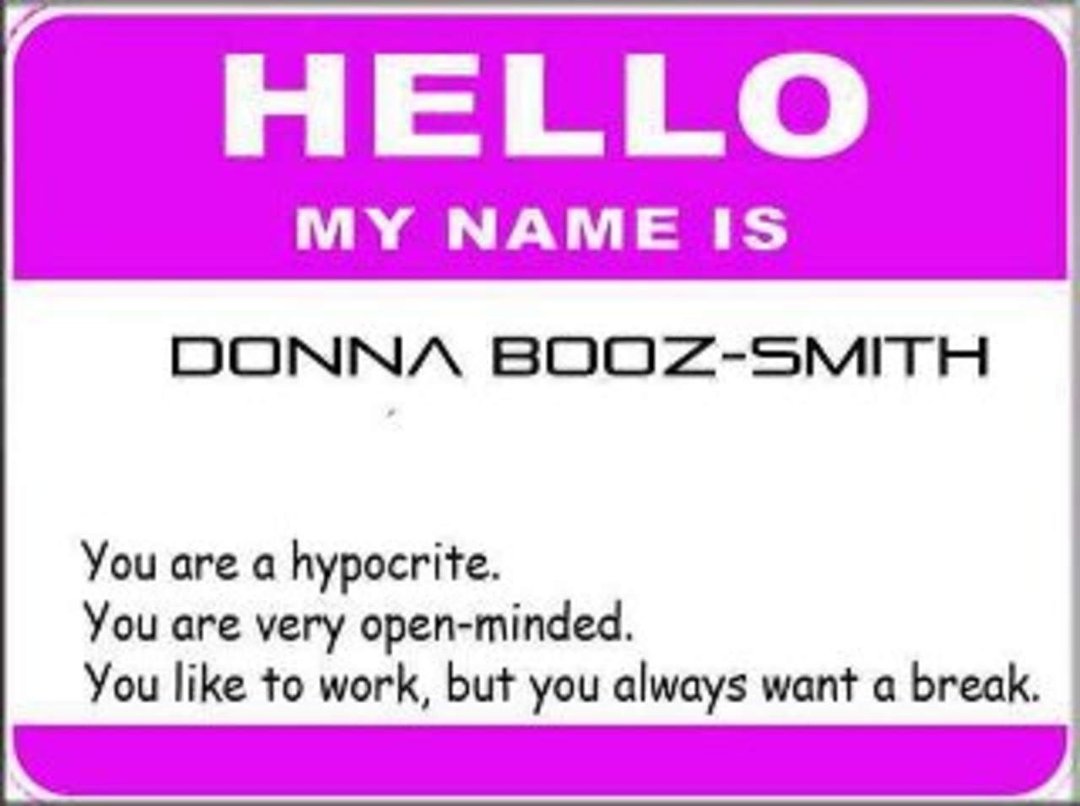 Donna Smith's album, What does your name say about you?