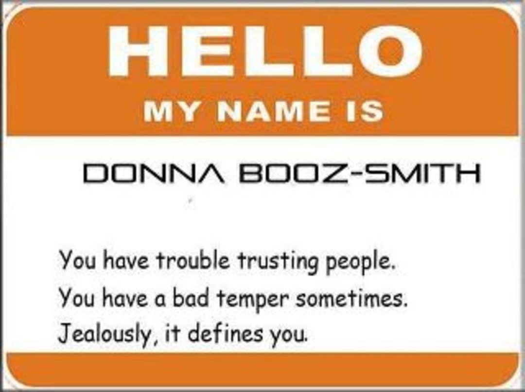 Donna Smith's album, What does your name say about you?