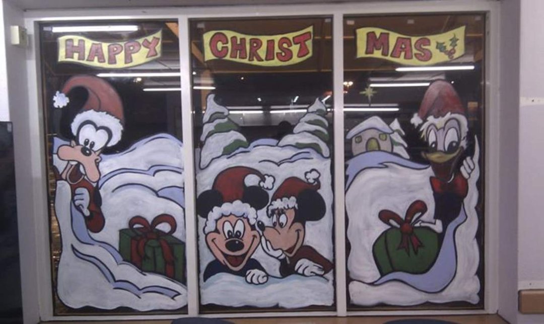 Wade McLennan's album, Tesco window paintings