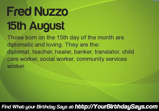 Fred Nuzzo's album, Your Birthday Says Photos