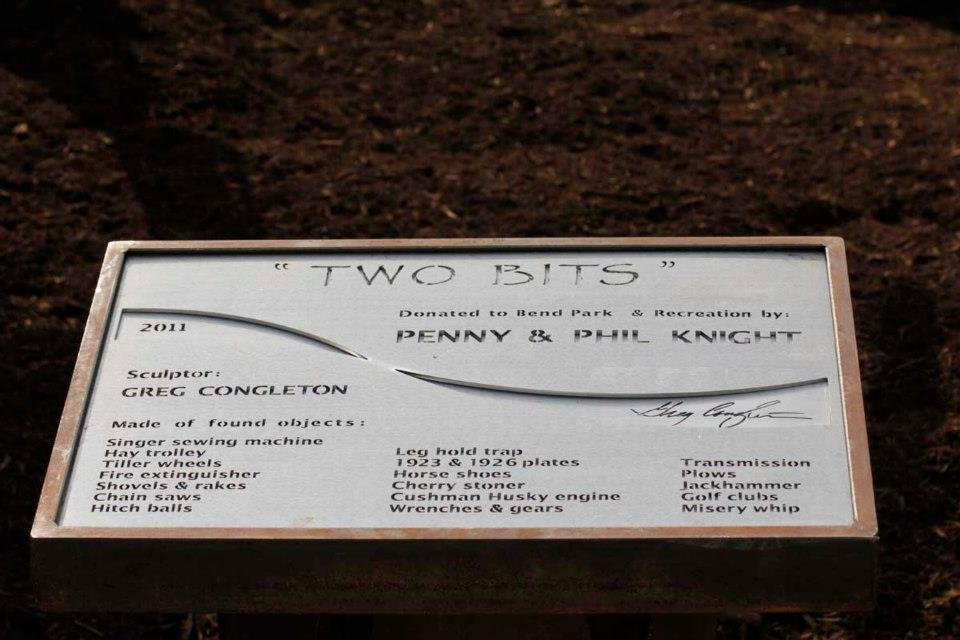 Greg Congleton's album, Two Bits sculpture