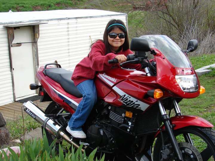 Sheldon Allen's album, samantha's likes dads motorcycle - April 17, 2011