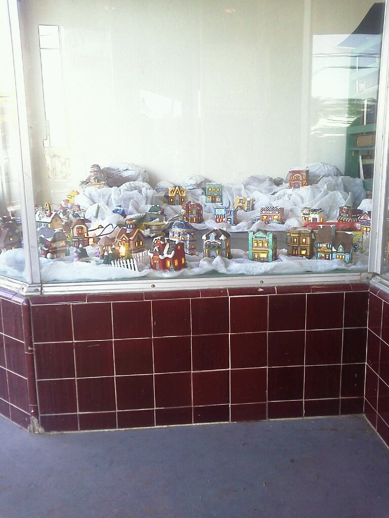 marie aboud's album, Christmas display in superior store window