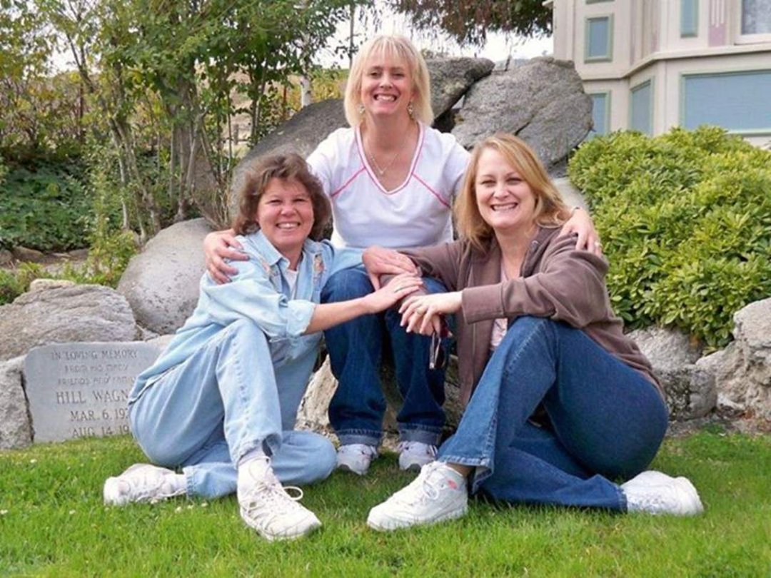 Peggy, Rita, and me in Springville