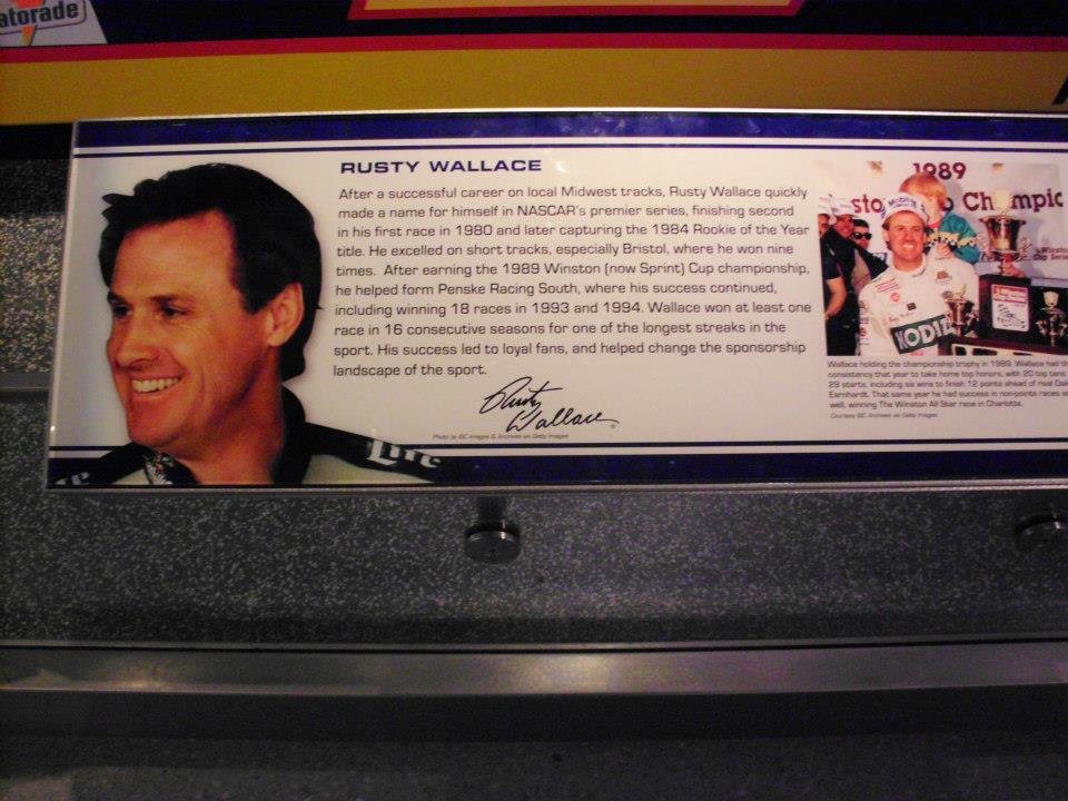 John Wallace's album, Nascar Hall of Fame