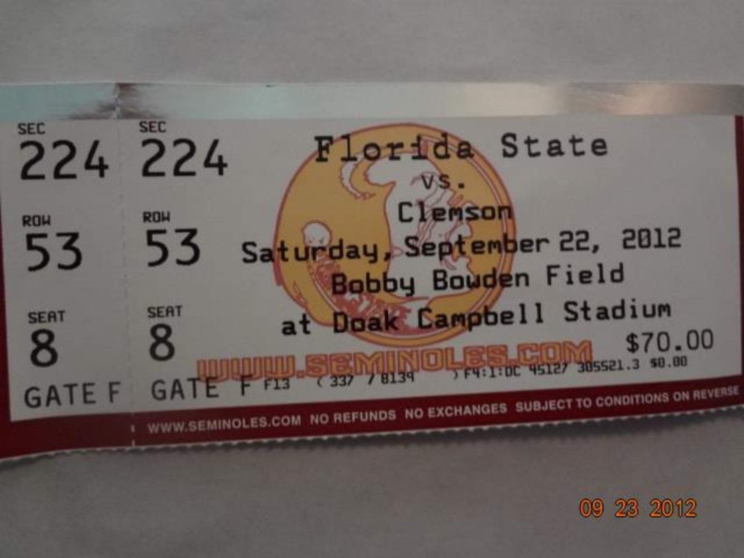 Jeff Clark's album, FSU VS Clemson September 22, 2012