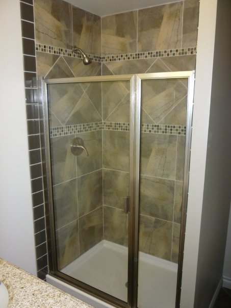 Susan Harter's album, Bathroom before and after