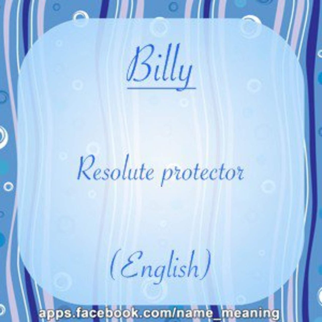 Billy Thompson's album, Name Meaning Photos