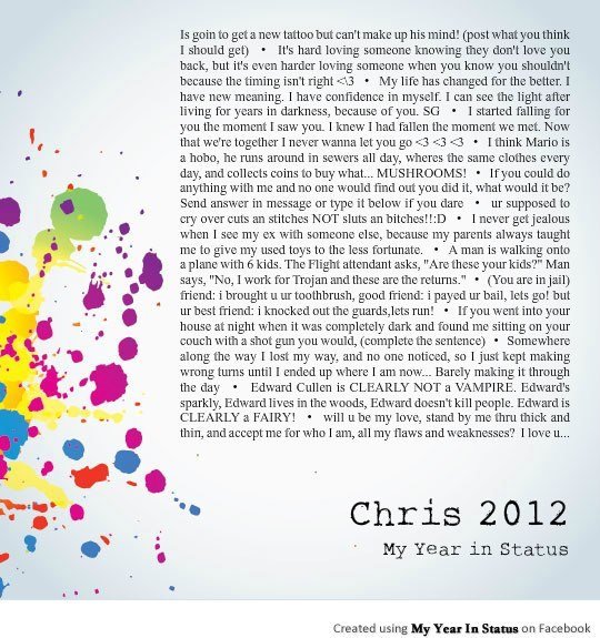 Chris Maynard's album, My Year - 2012