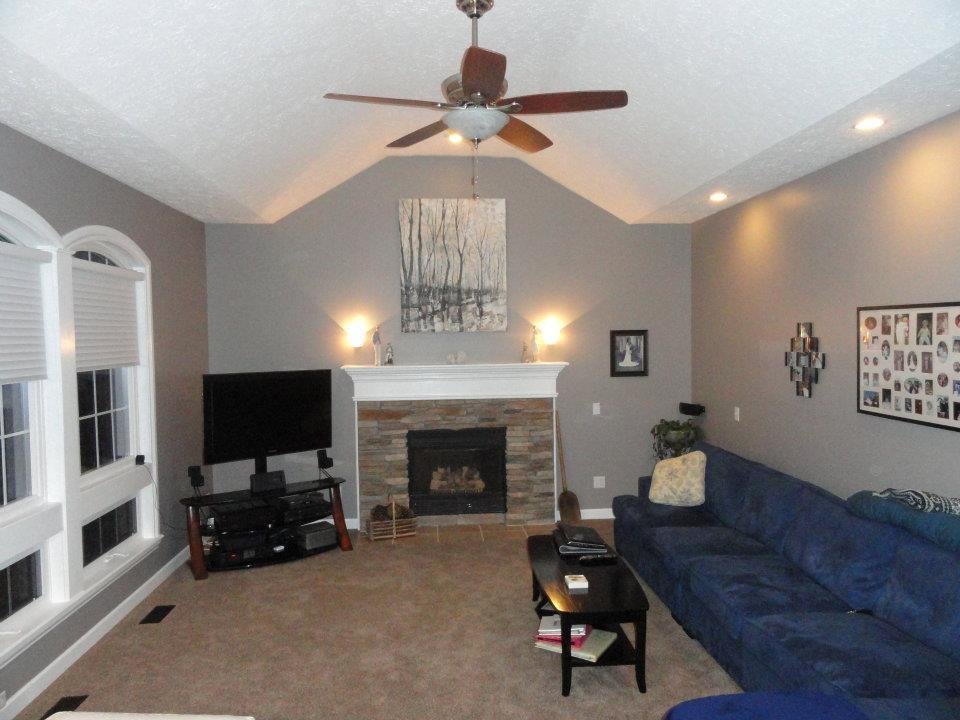 Lorne Thomas' album, Home Improvement...stone fireplace