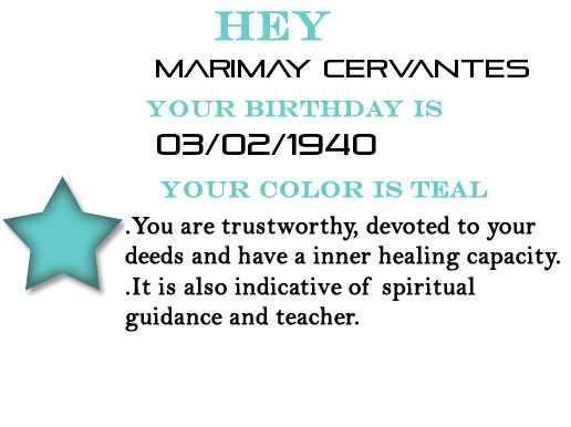 Marimay Cervantes(Lyle)'s album, Whats your Birthday Color!