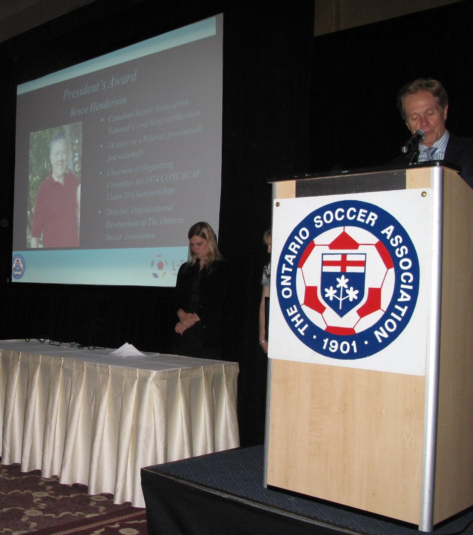 Bruce Henderson's album, 2013 Ontario Soccer Association President Award - Bruce Henderso
