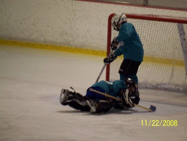 Kathleen Quirk's album, Ryan's first attempt as goalie