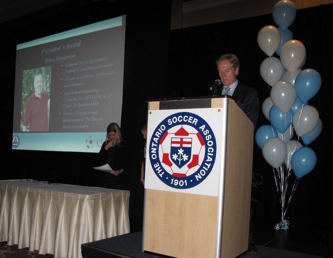 Bruce Henderson's album, 2013 Ontario Soccer Association President Award - Bruce Henderso