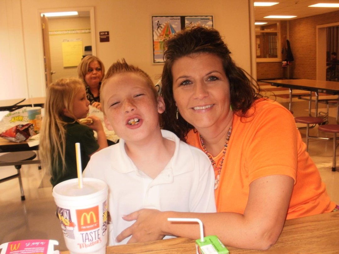 Patsy Hatton's album, GRANDPARENT'S DAY LUNCH WITH GRANDSON