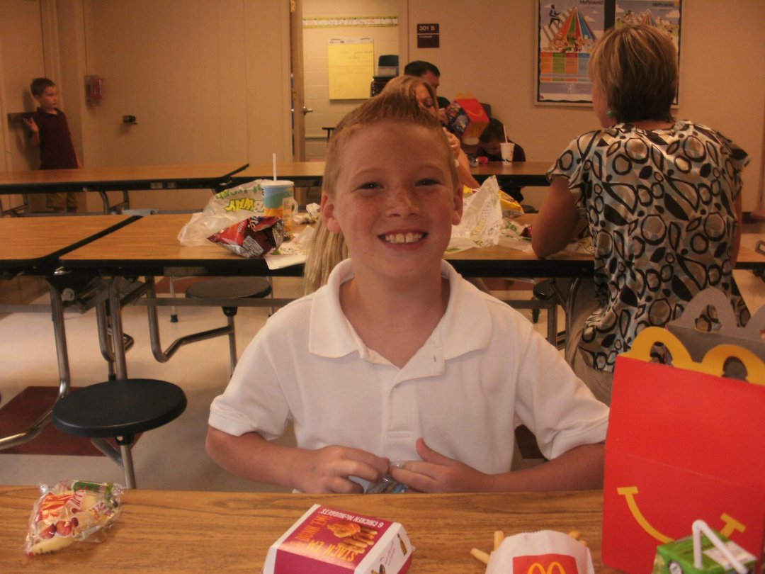 Patsy Hatton's album, GRANDPARENT'S DAY LUNCH WITH GRANDSON