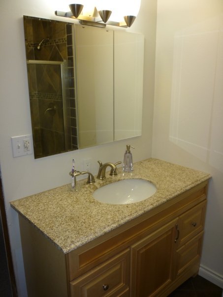Susan Harter's album, Bathroom before and after