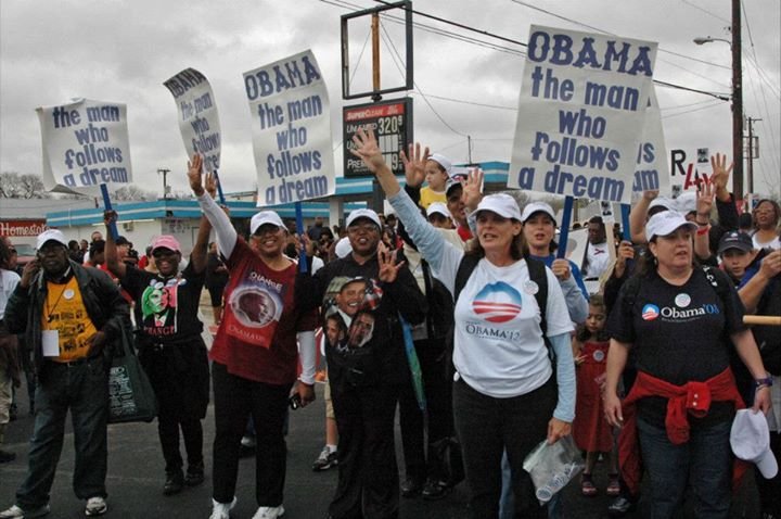 Carlton Taylor's album, AlamObama Group in MLK March
