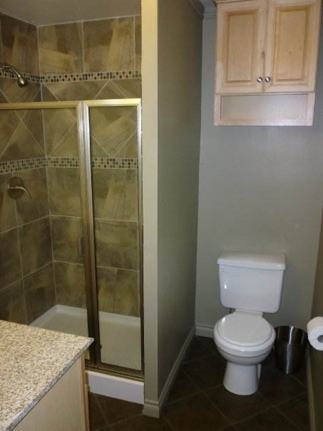 Susan Harter's album, Bathroom before and after