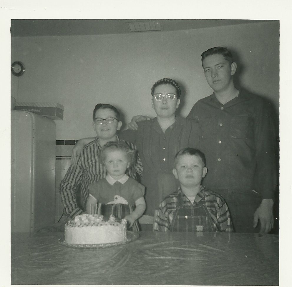 Wanda Adams' album, Adams family in black and white