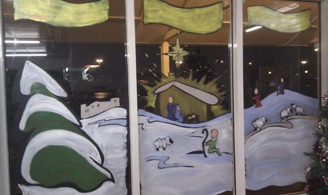 Wade McLennan's album, Tesco window paintings