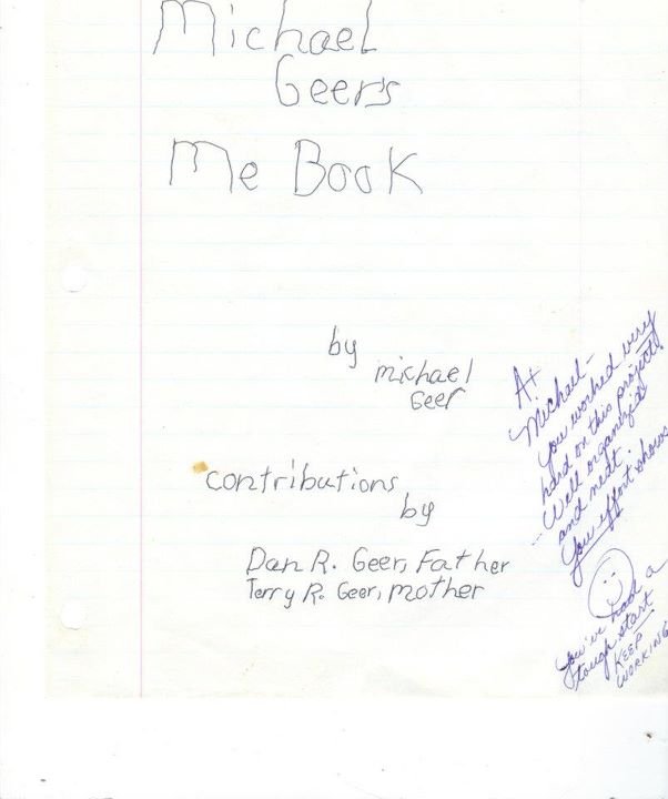 Dan Geer's album, Michael wrote when he was in grade school.