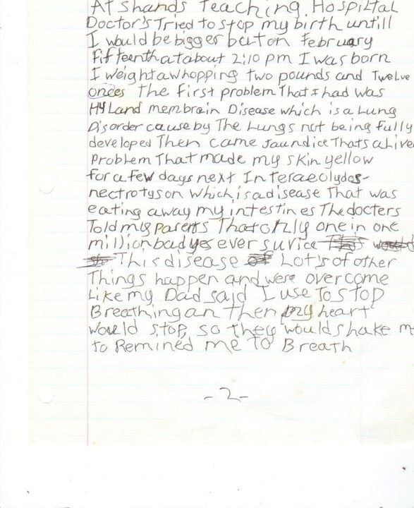 Dan Geer's album, Michael wrote when he was in grade school.