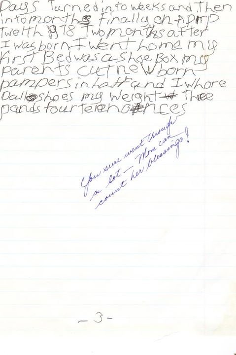 Dan Geer's album, Michael wrote when he was in grade school.