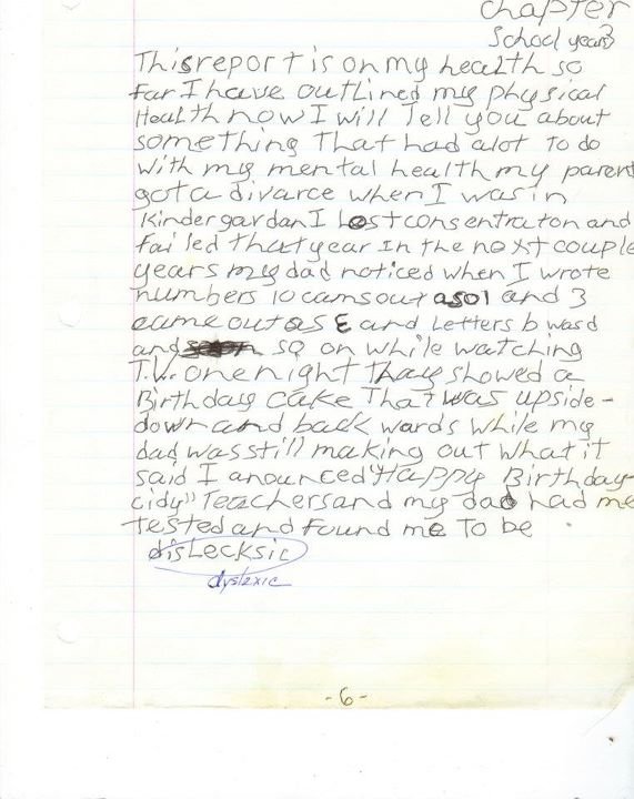 Dan Geer's album, Michael wrote when he was in grade school.