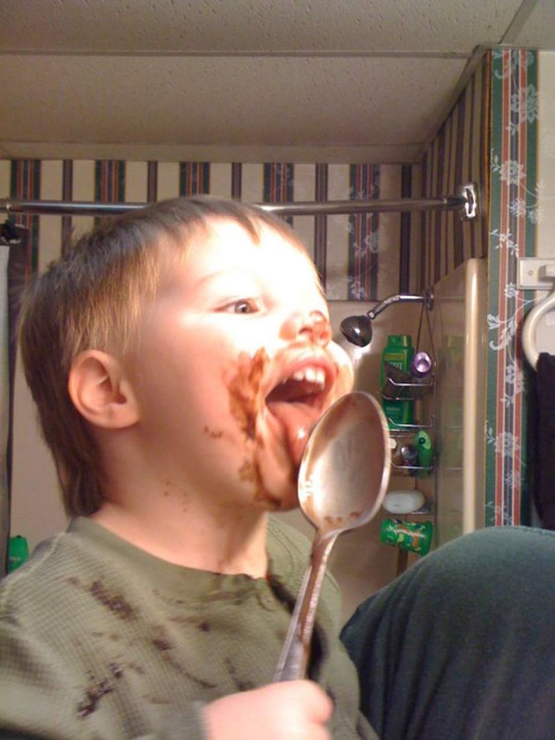 Mark Curtis' album, Andrew and chocolate spoon