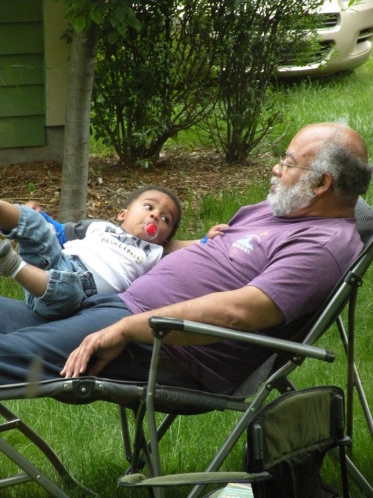 Ronald Mazyck's album, Nap time for Greyson and Grandpa.