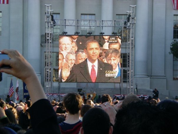 Mark Sandberg's album, Inauguration at Berkeley's Sproul Plaza