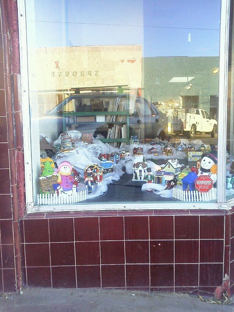 marie aboud's album, Christmas display in superior store window