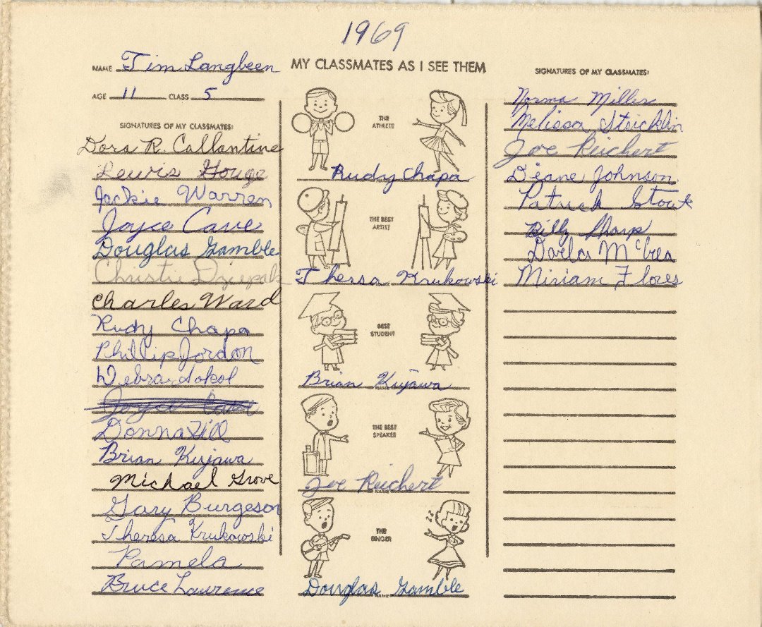 Timothy Langbeen's album, 5th Grade and Little league