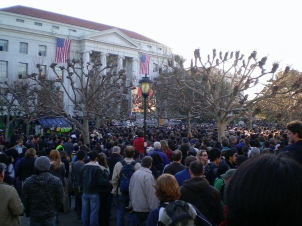 Mark Sandberg's album, Inauguration at Berkeley's Sproul Plaza