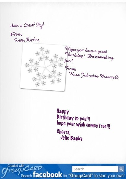 Mark Mathis' album, My Birthday GroupCard