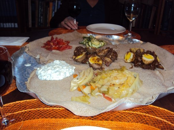 Nancy Hedberg's album, Ethiopian dinner