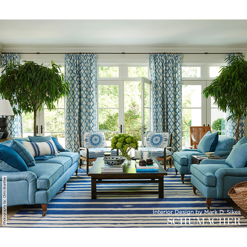Jefferson Tented Stripe - Robin's Egg Fabrics
