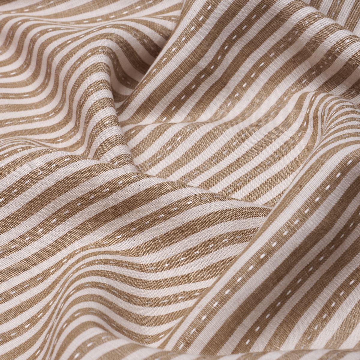 むぎ 様 ♡ Check ＆ STRIPE Mathis Ticking Stripe - Flax Fabrics | Schumacher