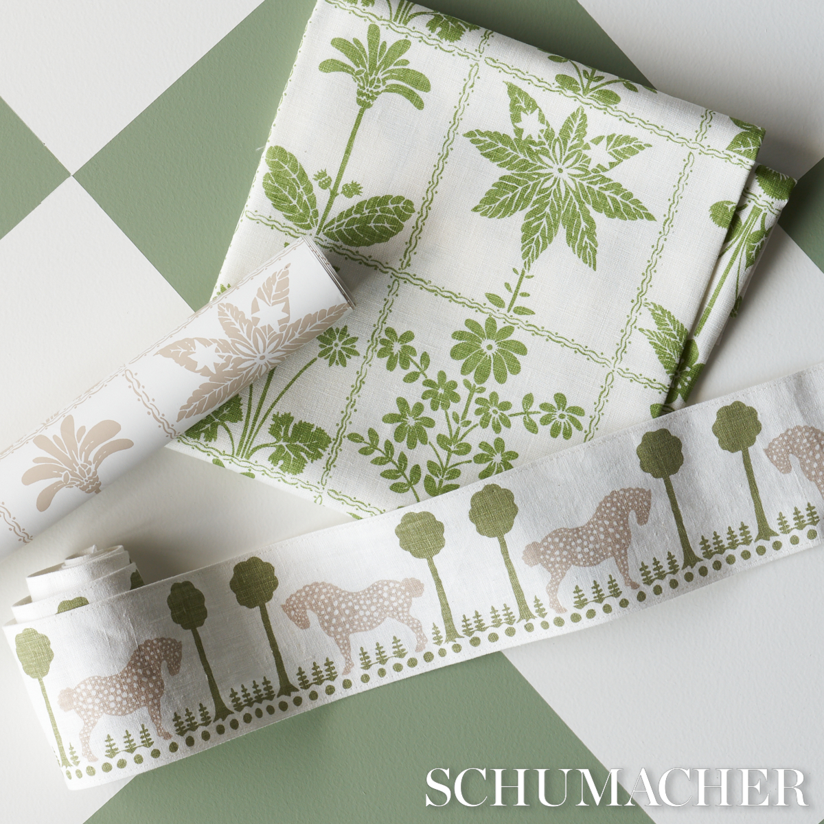 Georgia Wildflowers - Leaf Fabrics | Schumacher