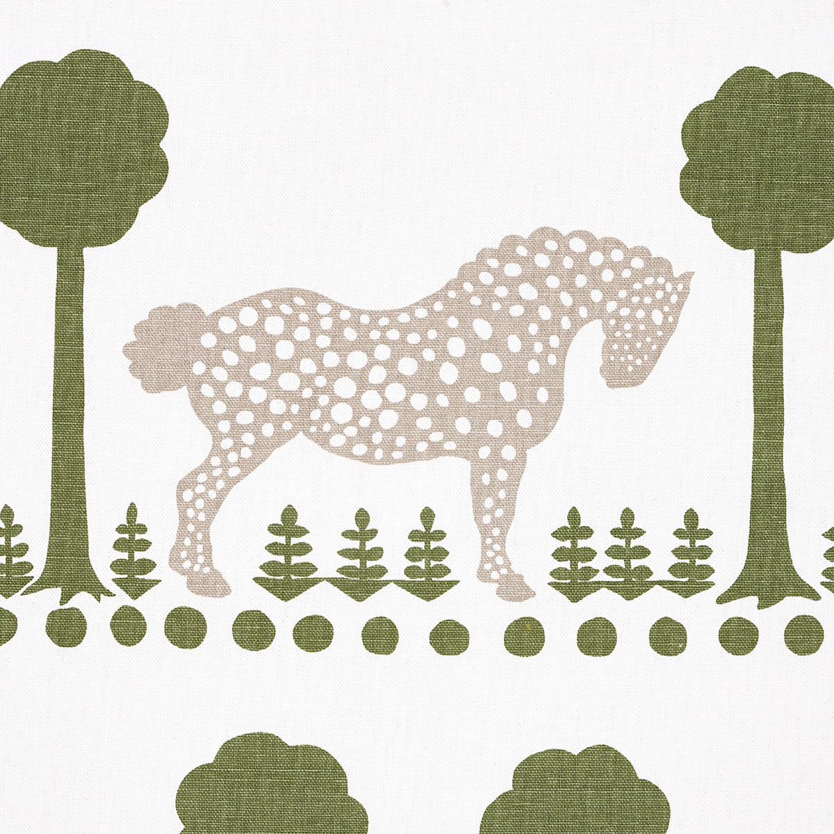 Polka Dot Pony - Olive Fabrics | Schumacher