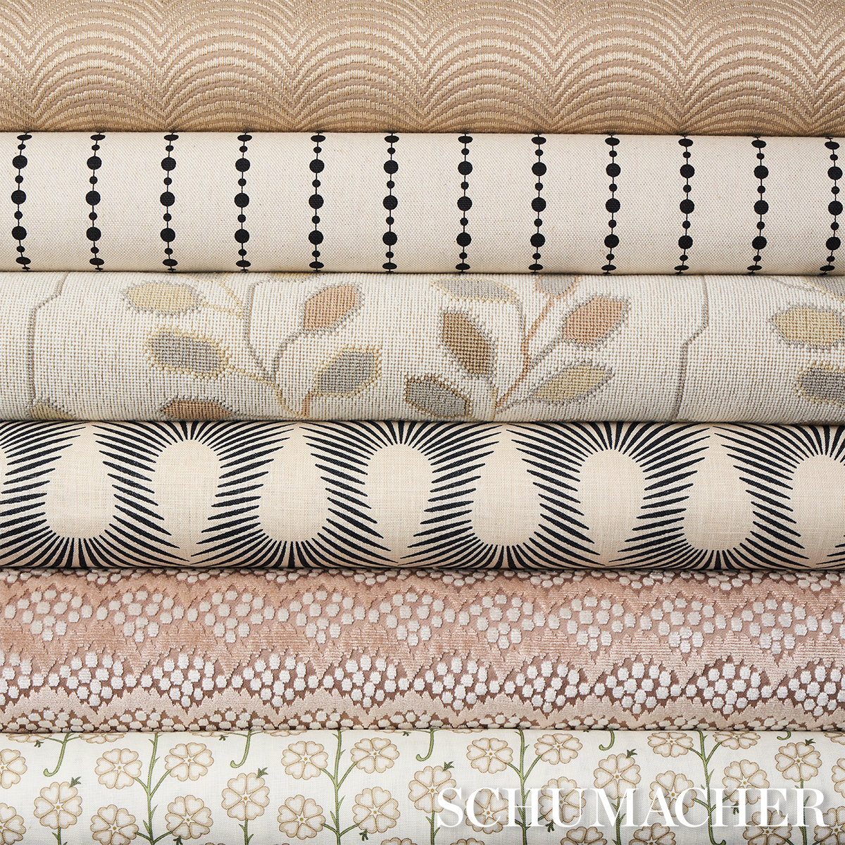 Gardenia - Flax Wallpapers | Schumacher